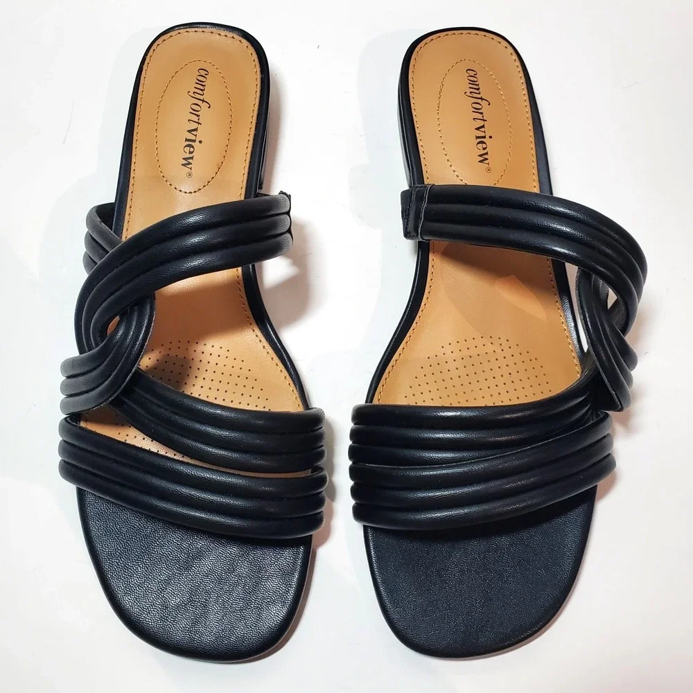 Comfortview Alona Mule Women's‎ Sandal Black US 8.5W/#09261